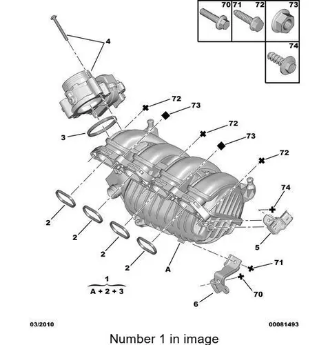  КОЛЛЕКТОР ВПУСКНОЙ PSA 1.6VTI 16V (EP6) - 0361S7