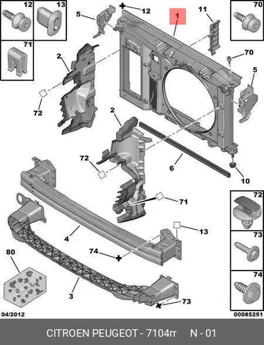 РАМКА ФАРЫ 7104 RR PSA
