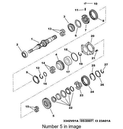 Шестерня КПП PSA 2334 97