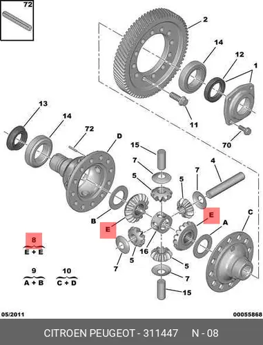 Шестерня КПП PSA 3114 47