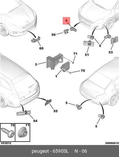 ДАТЧИК ПАРКОВКИ 508 6590 SL PSA