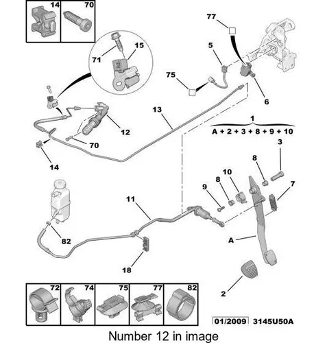 Цилиндр сцепления PSA 2182 A7