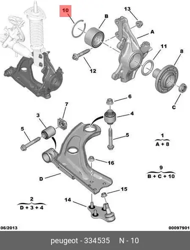 КОЛЬЦО СТОПОРНОЕ, PEUGEOT 3345 35 PSA