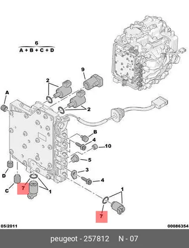 Кольцо уплотнительное автомобильное PSA 2578 12
