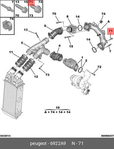 болт!6X100-35\ Citroen/Peugeot 6922 A9 PSA
