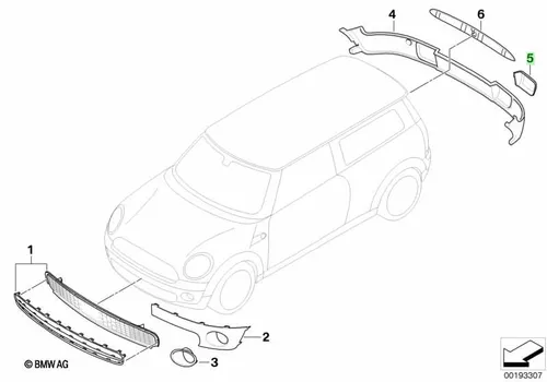 Крышка фароомывателя Л MINI 51122754155 BMW