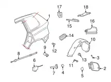 Подкрылок PORSCHE 95550497102