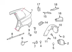 Подкрылок PORSCHE 95550497202