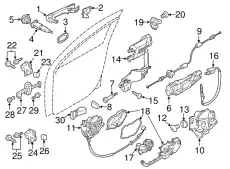 Ручка двери PORSCHE 95853188502