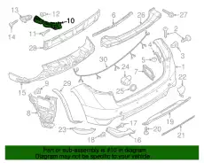  НАПРАВЛЯЮЩАЯ БАМПЕРА ЛЕВАЯ - 95850539300 PORSCHE
