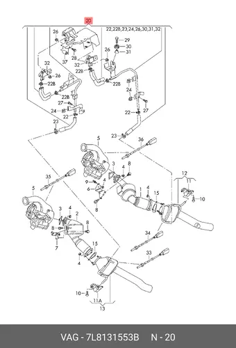 LEITUNG 7L8131553B VAG