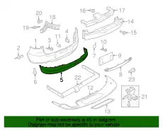 Cпойлер, чёрный satinschwarz 5N0807521F9B9 VAG