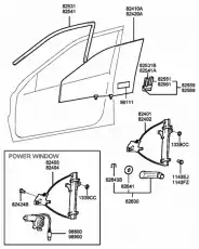 Уплотнитель стекла двери HYUNDAI SONATA 8254038001