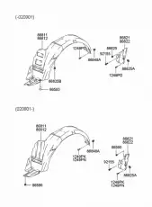 Подкрылок HYUNDAI / KIA 8682225000