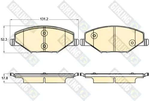 Тормозные колодки дисковые GIRLING 6120271