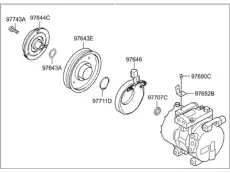 компрессор кондиционера 977012V000 HYUNDAI