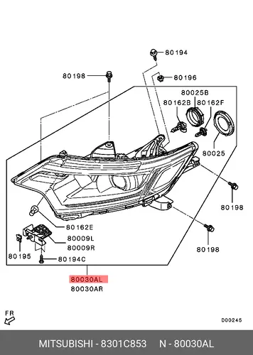 Фара MITSUBISHI 8301C853