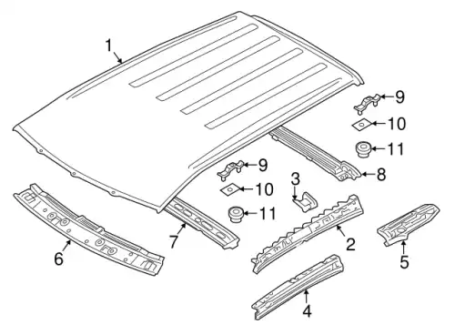 ПАНЕЛЬ КРЫШИ 5290C411 MITSUBISHI