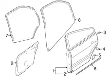 ПАНЕЛЬ ЗАДНЕЙ ЛЕВОЙ ДВЕРИ В СБОРЕ 5730A249 MITSUBISHI