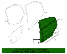 ПАНЕЛЬ ЗАДНЕЙ ЛЕВОЙ ДВЕРИ В СБОРЕ 5730A249 MITSUBISHI