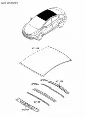  ПАНЕЛЬ КРЫШИ 671113X000 HYUNDAI