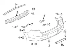 ОБЛИЦОВКА ЗАДНЕГО БАМПЕРА 6410B832 MITSUBISHI
