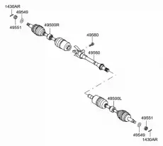 ПРИВОД КОЛЕСА 495602P300 HYUNDAI