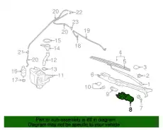  МОТОР СТЕКЛООЧИСТИТЕЛЯ ПЕРЕДНЕГО LANCER 07-> 8250A170 MITSUBISHI