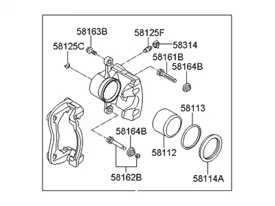 тормозной суппорт 581803XA10 HYUNDAI