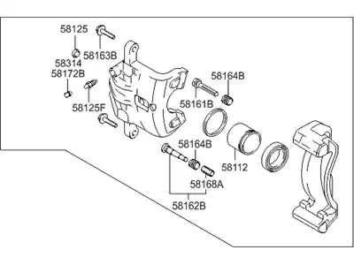 тормозной суппорт 581802EA10 HYUNDAI