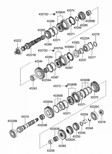 Шестерня КПП HYUNDAI / KIA 432803A001