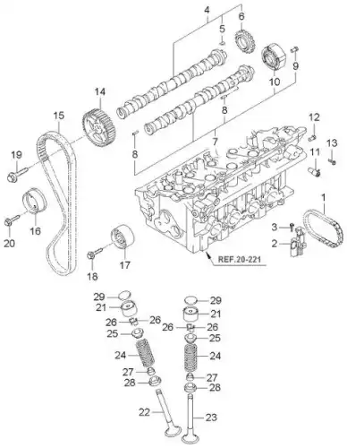 Распредвал HYUNDAI / KIA 2491037211