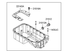 Поддон картера двигателя HYUNDAI / KIA 2152023700