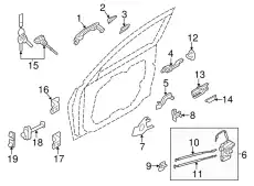 Ручка двери HYUNDAI / KIA 826513V020FHM