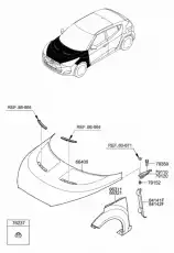 Крыло HYUNDAI / KIA 663212V010