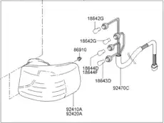 Фонарь задний HYUNDAI / KIA 9240126500