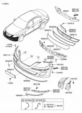 Решетка бампера HYUNDAI / KIA 865613M000