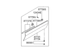 МОЛДИНГ ДВЕРИ 877222E010 HYUNDAI