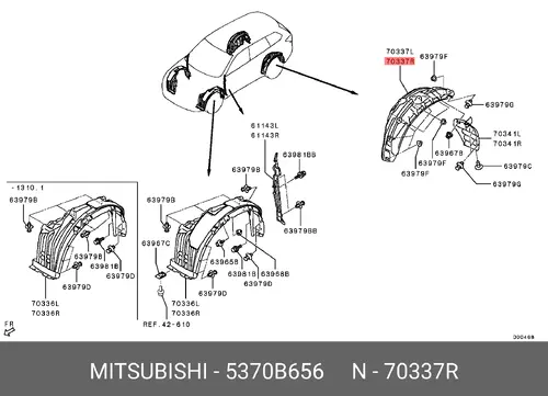 Подкрылок MITSUBISHI 5370B656