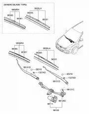 РЫЧАЖНЫЙ МЕХАНИЗМ СТЕКЛООЧИСТИТЕЛЯ 981202L000 HYUNDAI