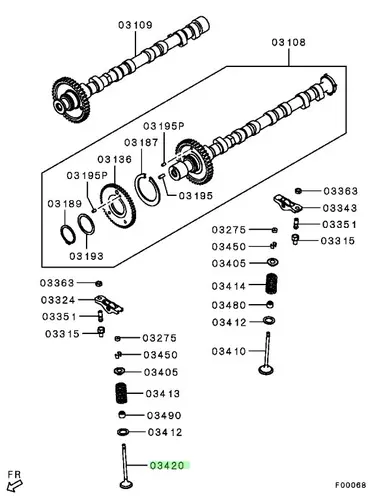 КЛАПАН ДВИГАТЕЛЯ MITSUBISHI (1011A392)