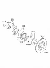 HYUNDAI ПОДШИПНИК СТУПИЦЫ КОЛЕСА ПЕР 517202T000