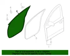  УПЛОТНИТЕЛЬ ДВЕРИ ПЕРЕДНЕЙ ЛЕВОЙ 821303J000 HYUNDAI