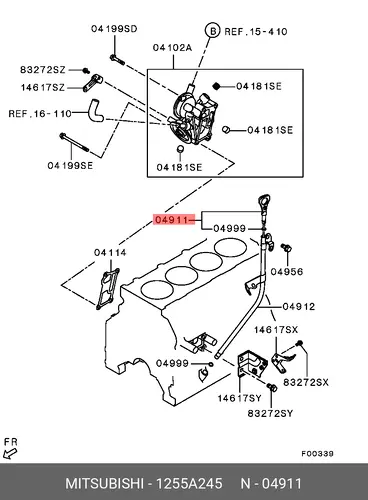 Масляный щуп MITSUBISHI 1255A245