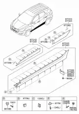 МОЛДИНГ ДВЕРИ ПЕРЕД ЛЕВ 877212S000 HYUNDAI