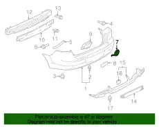 6410B011BA ЗАГЛУШКА ЗАДНЕГО БАМПЕРА MITSUBISHI