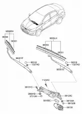 рычаг стеклоочистителя лев.!\ Hyundai Solaris 10> 983101R000