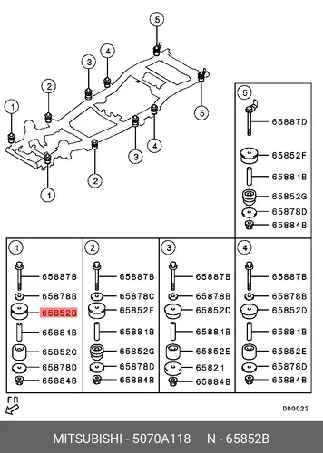 ПОДУШКА КУЗОВА 5070A118 MITSUBISHI