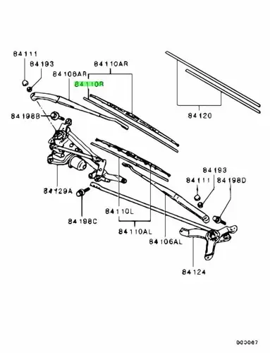 Щетка стеклоочистителя MN182389 MITSUBISHI
