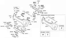кронштейн бампера 866352V100 HYUNDAI